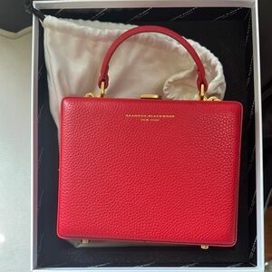 Brandon Blackwood Red Mini Bag with Gold Hardware